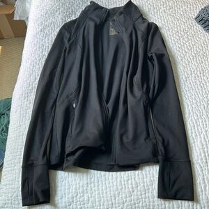 black zip up jacket - all in motion - size xs